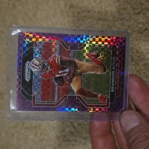2021 Panini Prizm Purple Power Prizm /49 Brandon Aiyuk #52 San Francisco 49ers